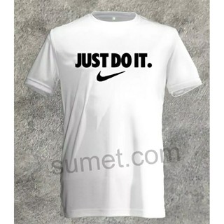 เสื้อยืด ไนกี้ Just do it ดำ คอกลม กีฬา ผ้าระบายอากาศพิเศษ ใส่ได้ทั้งชายหญิง