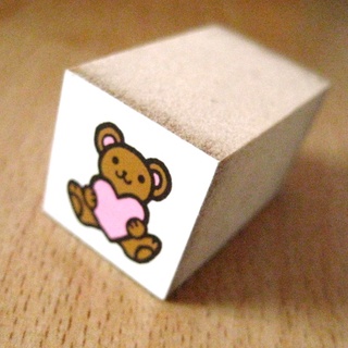Mini Stamp รูปหมี ขนาด 1.8*1.8 cm.