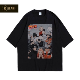 เสื้อยืดผ้าฝ้ายพิมพ์ลายขายดี เสื้อยืดโอเวอร์ไซซ์ ลายตัวละครนารูโตะ Uzumaki สไตล์วินเทจ