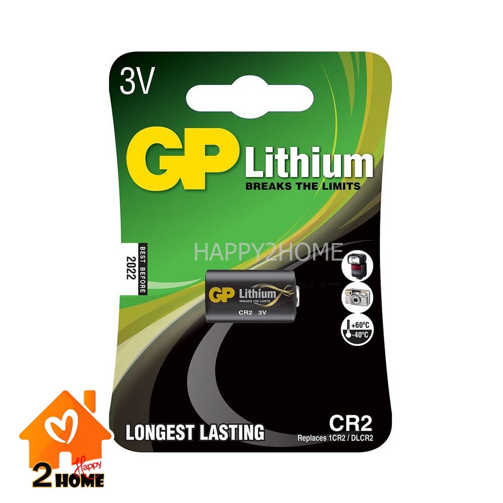 ถ่านลิเธียม GP CR2 Lithium (CR2/1CR2/DLCR2) ใช้กล้อง polaroid instax mini 25,70 กล้องฟิล์มบางรุ่น