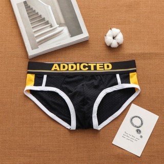 กางเกงในชาย Addicted ทรงbrief ผ้าตาข่าย ใส่สบาย ระบายอากาศ ไม่อัพชื่น