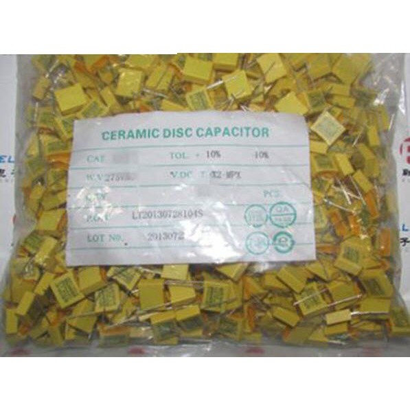 [100 CONS]275V103K GOLD CAPACITOR X2 275V 0.01uF 10nF 10000pF 275V - CH9