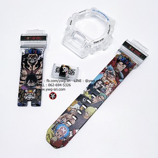 กรอบสาย G-SHOCK ใส่ไม่แท้ สกรีนลาย One Piece แบบ2 มองได้ 2 ด้าน ใส่ได้รับรุ่น GD-X6900 สายนาฬิกาข้อมือ สินค้าคุณภาพ