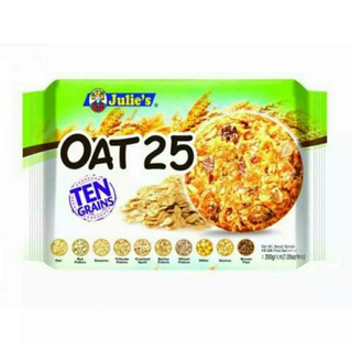 Julies Oat...ขนมคุ๊กกี้ข้าวโอ๊ตผสมธัญพืช...รสดั้งเดิม (Ten Grains)...1 ห่อ 300 กรัม