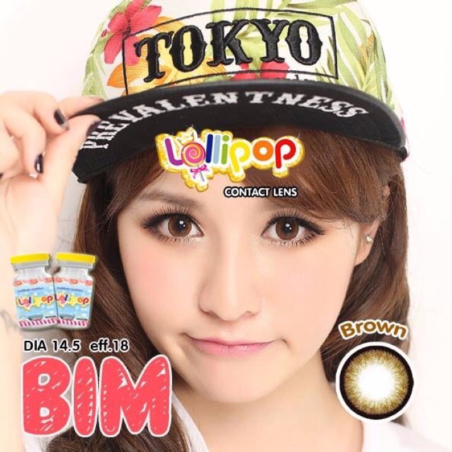 (อ่านก่อนสั่งนะคะ) คอนแทคเลนส์ รุ่น Bim (สีน้ำตาล) by Lollipop