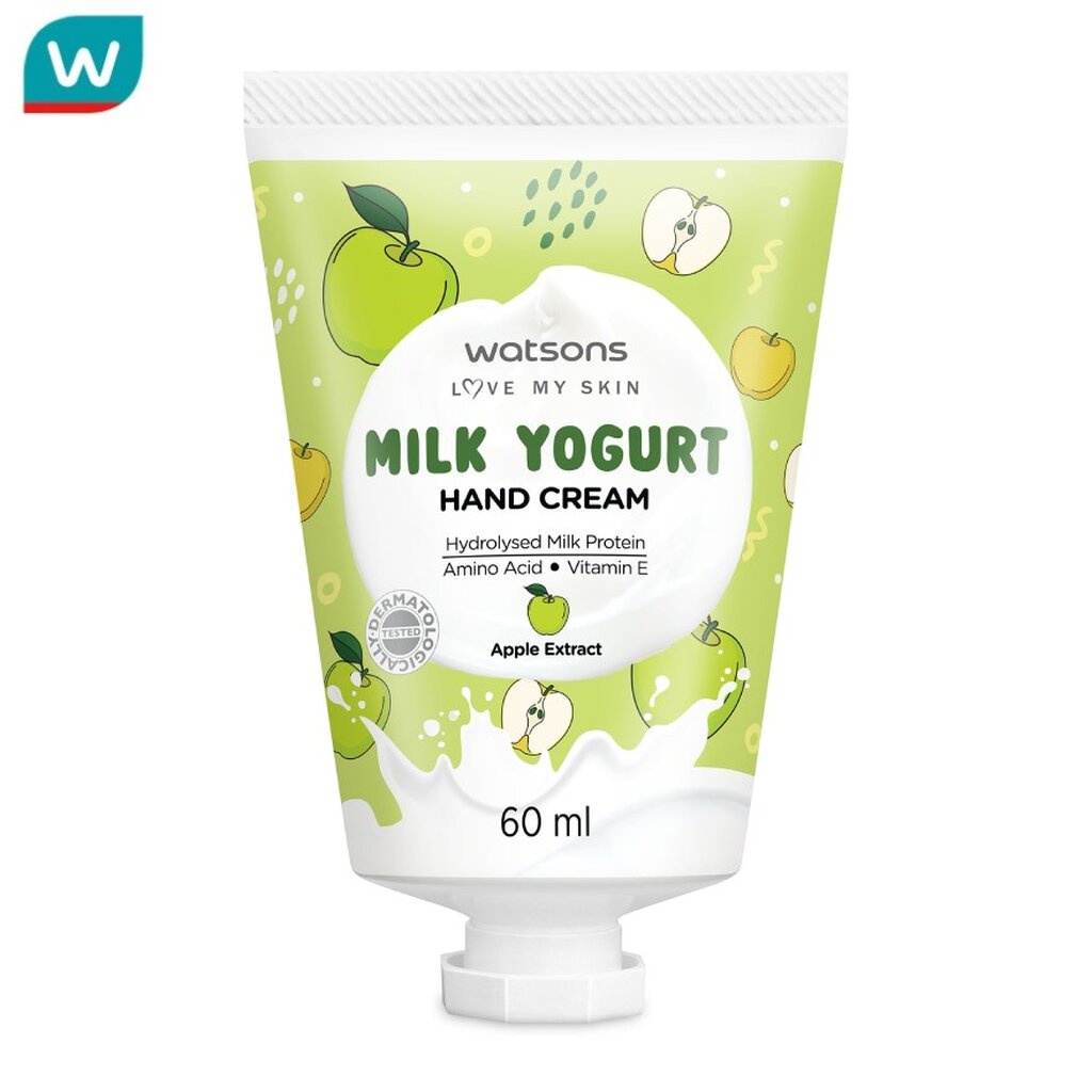 Watsons วัตสัน มิลค์ โยเกิร์ต แฮนด์ ครีม แอปเปิ้ล เอ็กซ์แทร็ค 60มล.