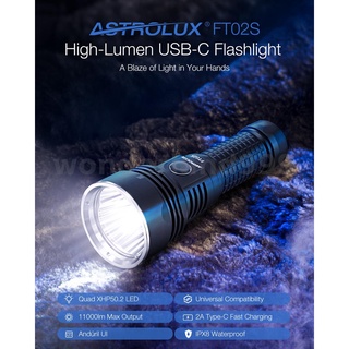 มีสินค้า Astrolux®ไฟฉาย LED 11000LM 639 เมตร น้ําหนักเบา แข็งแรง โยนได้นาน