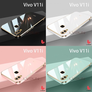 เคส Vivo V11i เคสกันกระแทก VIVO V11i V9 Y85 Y91 Y95 Y91i Y93 V11 Y91C Y1S Y81 Y81i Y67 Y65 Y66 พื้นผิวสว่าง นิ่ม ขอบตรง เคส VIVO V11i V5 V5S เคส ZB1