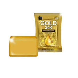 สบู่ทองคำ 24k gold soap  หน้าใส 80 กรัม