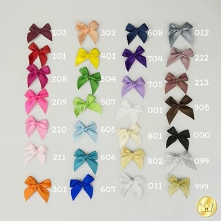 Missribbinโบว์จิ๋วติดของชำร่วย 13มม (100ชิ้น) *มีหลายสี ชุดสี1/2