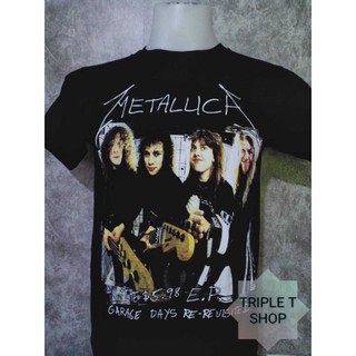 เสื้อยืดคอกลม สกรีนลาย METALLICA (รหัส 98)