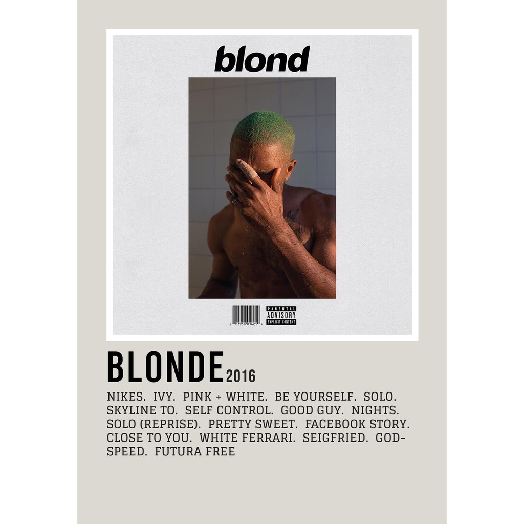 โปสเตอร์ปกอัลบั้ม Blonde โดย Frank Ocean