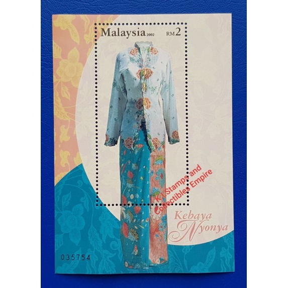 2002-MALAYSIA-Nyonya-Kebaya-Stamps