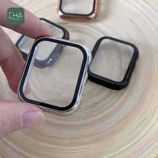 เคสสำหรับแอปเปิ้ลวอช เคสเเบบเงา 41/44/40/46มม สําหรับ Watch Series 11 10 9 8 7 Se 6 5 4 เคสป้องกัน ฟิล์มกันรอย เงา กระจก