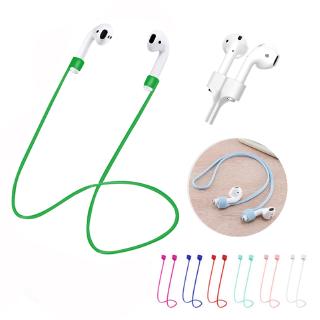 สายคล้องหูฟังบลูทูธ ซิลิโคน ป้องกันการสูญหาย สีแคนดี้ สําหรับ For Apple Airpods 3/2/1 Pro