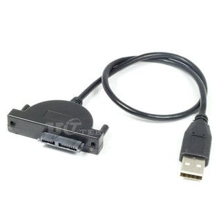 สายแปลง DVD Notebook ภายนอก USB 2.0 to Mini Sata II 7+6 13Pin Adapter Converter Cable Screws steady style