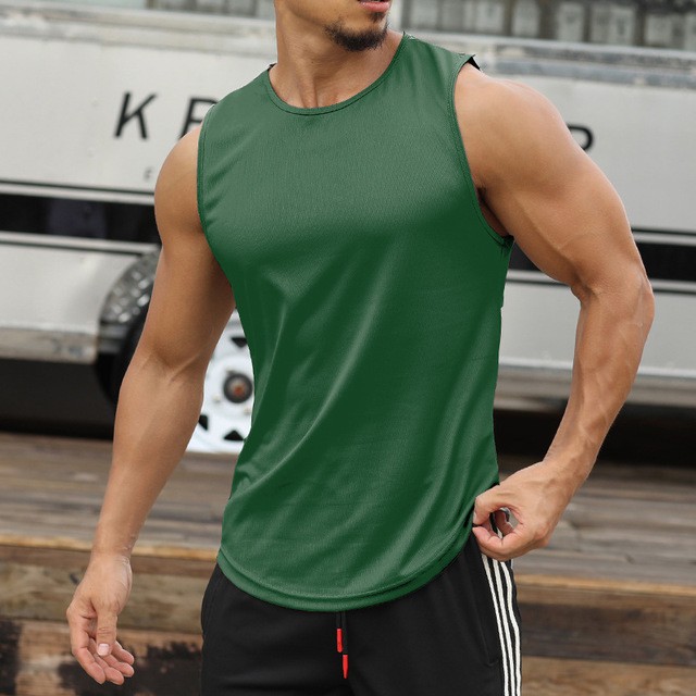 BX02 Mens Fashion Tank Tops Soft Sports Fitness เสื้อแขนกุด