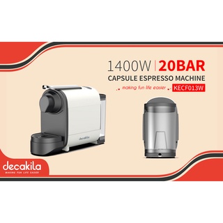 decakila รุ่น KECF013W เครื่องชงกาแฟแบบแคปซูล 20Bar (Capsule espresso machine) กำลังไฟ 1400 วัตต