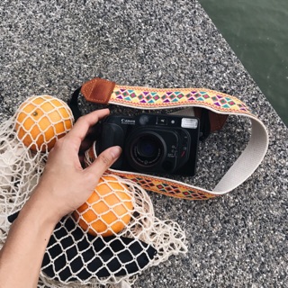 สายคล้องกล้อง Yellow boho Style - Large Size / Camera Strap สายสะพายกล้อง by YES IDID