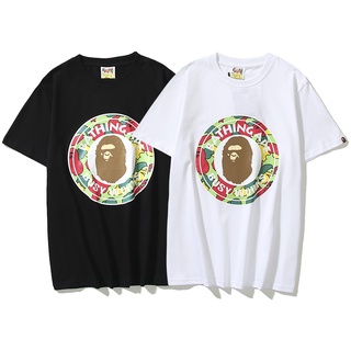 Bape- เสื้อยืดแขนสั้น พิมพ์ลายดิจิตอล สําหรับผู้ชาย และผู้หญิง