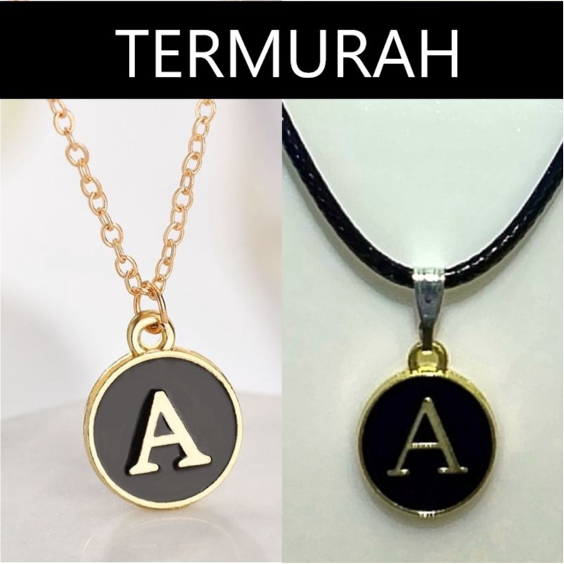 สร้อยคอตัวอักษร / สร้อยคออักษรย่อ / สร้อยคอชื่อ / สร้อยคอ EPOXY ENAMEL PENDANT CHAIN NECKLACE