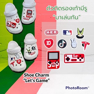 JBX ตัวติดรองเท้ามีรู “รวม ” Shoe Charms “Let’s Game”  ชาวเก…