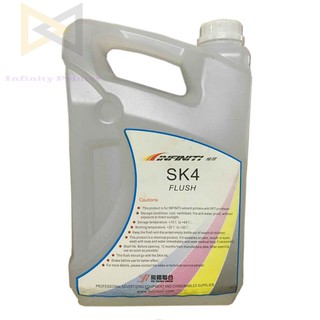 5L Infiniti SK4 Solvent Flush Seiko SPT1020-35pl / 510-35pl, 50pl / 255-35pl Konica 512-42pl