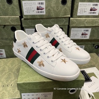 🚩 รองเท้าผ้าใบ GG Ace Sneaker bee and star กุชชี่ผึ้ง-ดาว สินค้าพร้อมกล่องอุปกรณ์ครบ มีเก็บปลายทาง