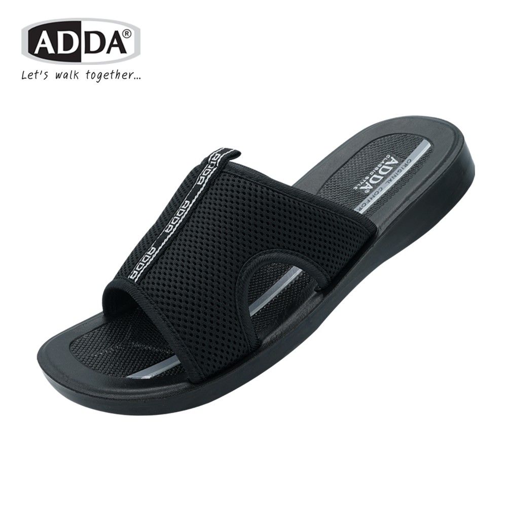 ADDA MEN'S EXTRA COMFORT SLIPPER BLACK