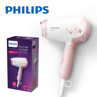 PHILIPS ไดร์เป่าผม 1,000 วัตต์ ประกัน 2 ปี (ปรับลม ร้อน เย็น 2 ระดับ พับเก็บได้) รุ่น HP8108