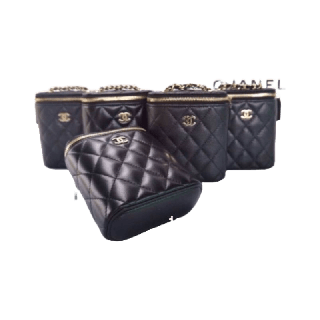 HotitemBrand New Chanel Mini Vanity black Lambskin GHW HL29xxxxxx full set Price : 89,999฿