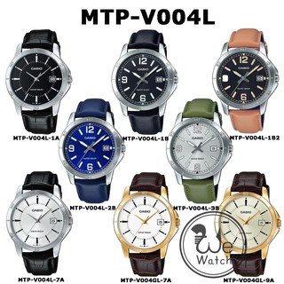 CASIO ของแท้ รุ่น MTP-V004GL MTP-V004L นาฬิกาผู้ชาย สายหนัง ประกัน 1 ปี MTPV004 MTPV004L MTPV004GL