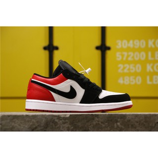 รองเท าไนก Air Jordan 1 Low Black Toe แอร จอร แดน 1 ราคาท ด ท ส ด