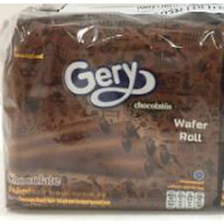 GERY เจอรี่ เวเฟอร์โรลสอดไส้ รสช็อกโกแลต บรรจุ 18กรัม ยกแพ็ค 12ซอง GERRY CHOCOLATE WAFER ROLL