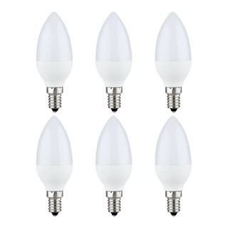 6pcs LED Candle Light Bulbs 2700K AC220-240V,E14 470LM 3W Cool White