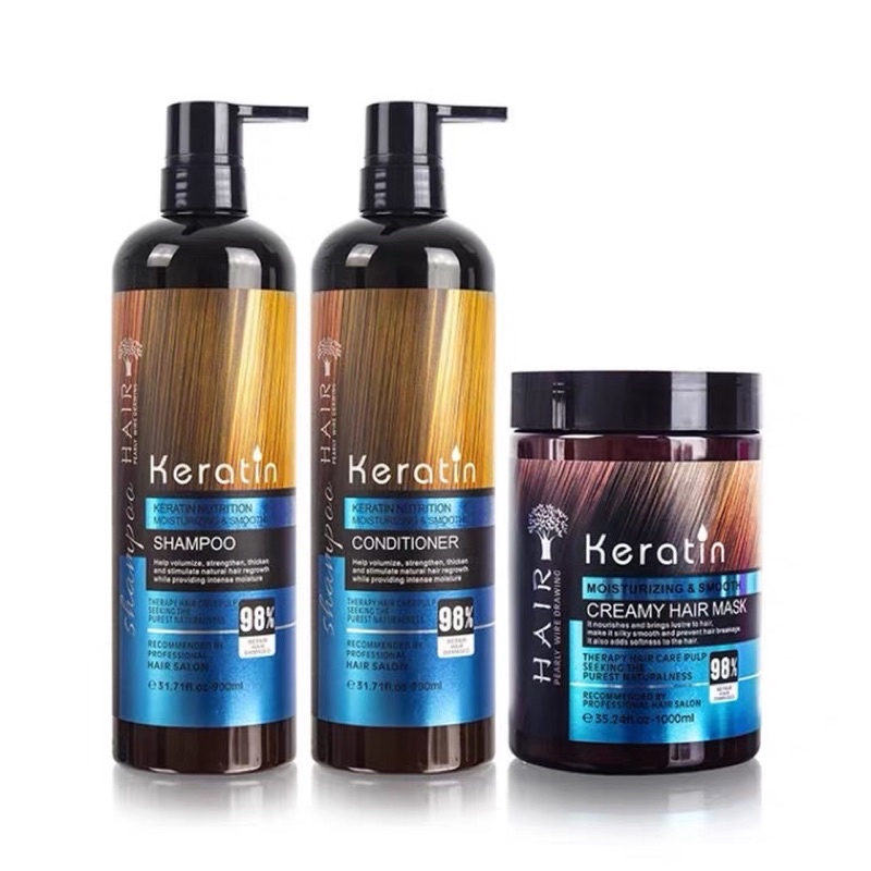 Keratin creamy hair mask 98%repair hair damaged เคราติน ​ครีมมี่ แฮร์ มาส์ก(ผมเสียจากการทำเคมี)