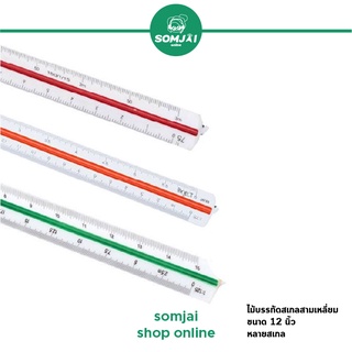 Project - โปรเจค ไม้บรรทัดสเกล ไม้บรรทัดสามเหลี่ยม ขนาด 12 นิ้ว หลายสเกล