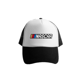 หมวกแก๊ป Nascar Trucker สีดํา และสีขาว