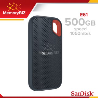 SanDisk Extreme® Portable SSD V2 500GB อ่านสูงสุด 1,050 MB/s เขียนสูงสุด 1,000 MB/s (SDSSDE61-500G-G25) รับประกัน 5 ปี