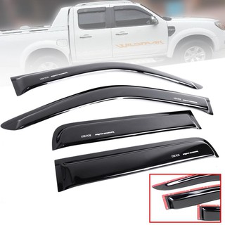กันสาด กันแมลง ฟอร์ด เรนเจอร์ ford ranger ปี 2006-2011 รุ่น T5 4 ประตู สีดำ