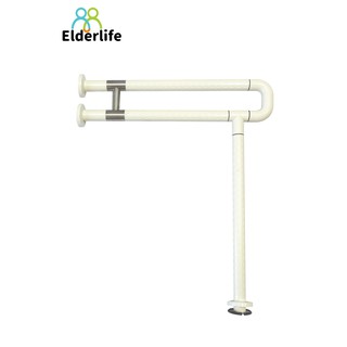 Elderlife ราวจับกันลื่น สแตนเลส หุ้มพลาสติก สีขาว ตัวP รุ่น BH-041