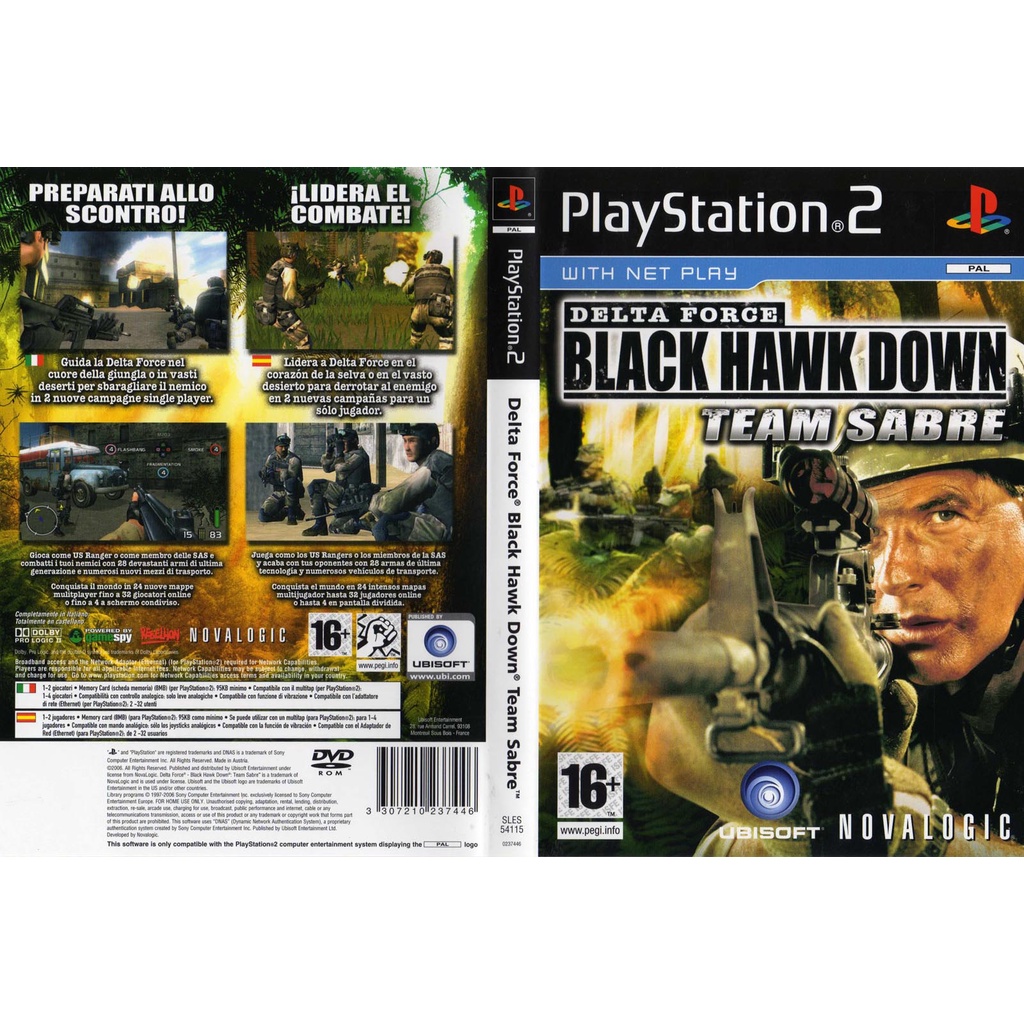 แผ่นเกมส์ PS2 Delta Force Black Hawk Down Team Sabre    คุณภาพ ส่งไว (DVD)