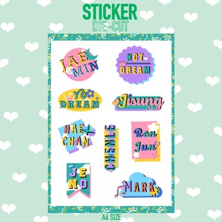 PVC สติ๊กเกอร์ไดคัท กันน้ำ NCTDREAM name tag A6