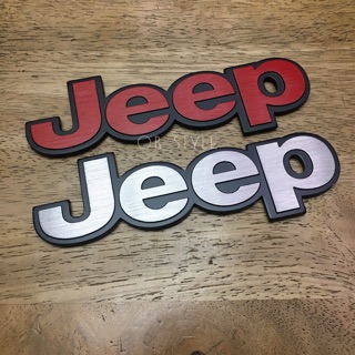 โลโก้ Jeep งานอลูมิเนียม ขนาด 16x4.5cm