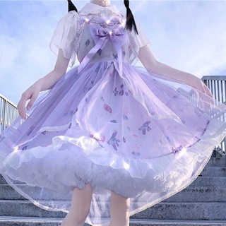 โลลิต้าโรงงาน original lolita sea moon แมงกะพรุน slim Lolita นักเรียนน่ารัก jsk suspender dress