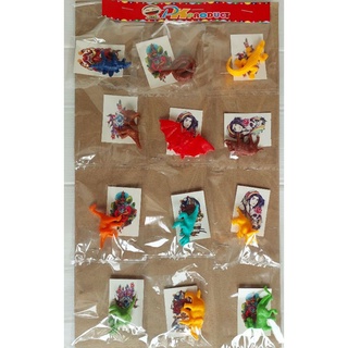 สัตว์ป่าและได้โดเสาร์บวกสติ๊กเกอร์12ชิ้น/เซ็ท