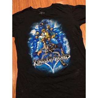 เสื้อยืดผ้าฝ้าย เสื้อเกมส์ เสื้อยืดมือสอง KINGDOM HEARTS Size S มือ2