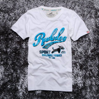 rudedog เสื้อคอกลม  ชาย  รุ่น Sport สีขาว