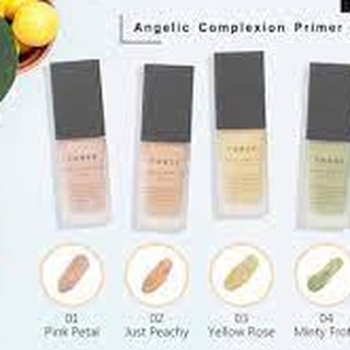 ถูกที่สุด !! แบ่งขายเริ่มต้นเพียง 129฿ สี 02 Just Peachy: THREE ANGELIC COMPLEXION PRIMER