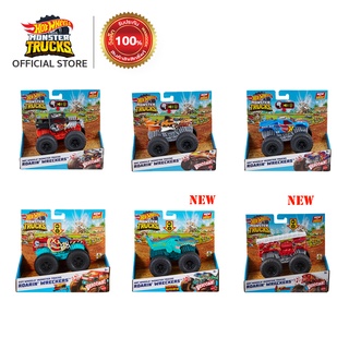 Hot Wheels Monster Trucks Roarin Wreckers Assortment ฮอตวีล มอนสเตอร์ทรัคส์รถมีเสียงและไฟ ขนาด 1:43 (HDX60 CH)